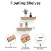 AZL1 Life Concept Bookshelf Floating Wall Shelf Wall Mounted Wood Shelves Hanging Wall Decor Home Room Coffee Shop, Beige, 17.91"*3.94"*1.57" - 3 of 4