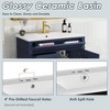 Mshliw 36'' Bathroom Vanity with Top Sink, Modern Single Sink Storage Cabinet with 2 Drawers, Tip-Out Drawer, Soft Close Door and Shelves - 3 of 4