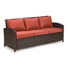 6pc Wicker Outdoor Conversation Set with Cushions & Ottomans - Orange - EDYO LIVING - 4 of 4