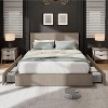 Corduroy Bed Frame with Headboard, Platform Upholstered Bed Frame with 4 Storage Drawers and Wooden Slats Support - 3 of 4