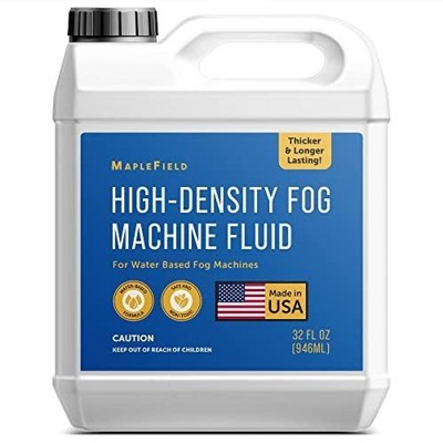 Maplefield High-Density Fog Machine Fluid - 32 oz - Water-Based Formula - Compatible with 700+ Watt Machines Halloween