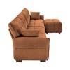 142" Chenille Modular L-Shaped Sectional Sofa with Ottoman - 3 of 4