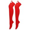 BABYYER Christmas Socks, Women Thigh High Long Stockings with Xmas Doll Elastic and Soft for Holiday Decorations - 3 of 4