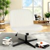 FURNIinspire Task And Office Chairs No Wheels Armless Swivel Home Office Chair, Cross-Legged Chair, Simple Office Chair, White, 28"*19"*35" - 2 of 4