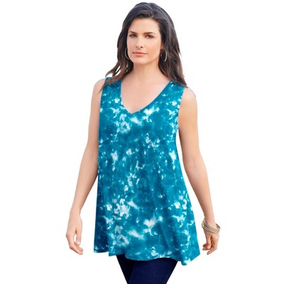 Roaman's Women's Plus Size Swing Ultimate Tank