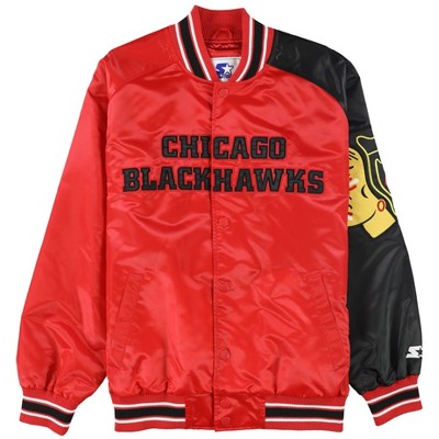 STARTER Mens Chicago Blackhawks Varsity Jacket