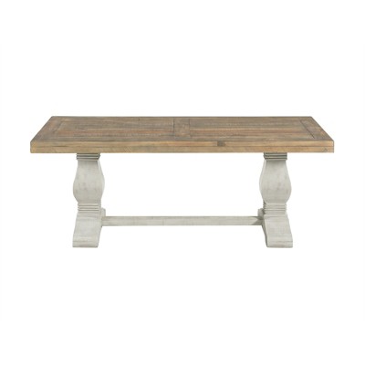 Photo 1 of Napa Solid Wood Coffee Table White Stain and Natural Brown - Martin Svensson Home