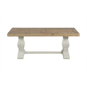 Napa Solid Wood Coffee Table White Stain and Natural Brown - Martin Svensson Home - 1 of 4