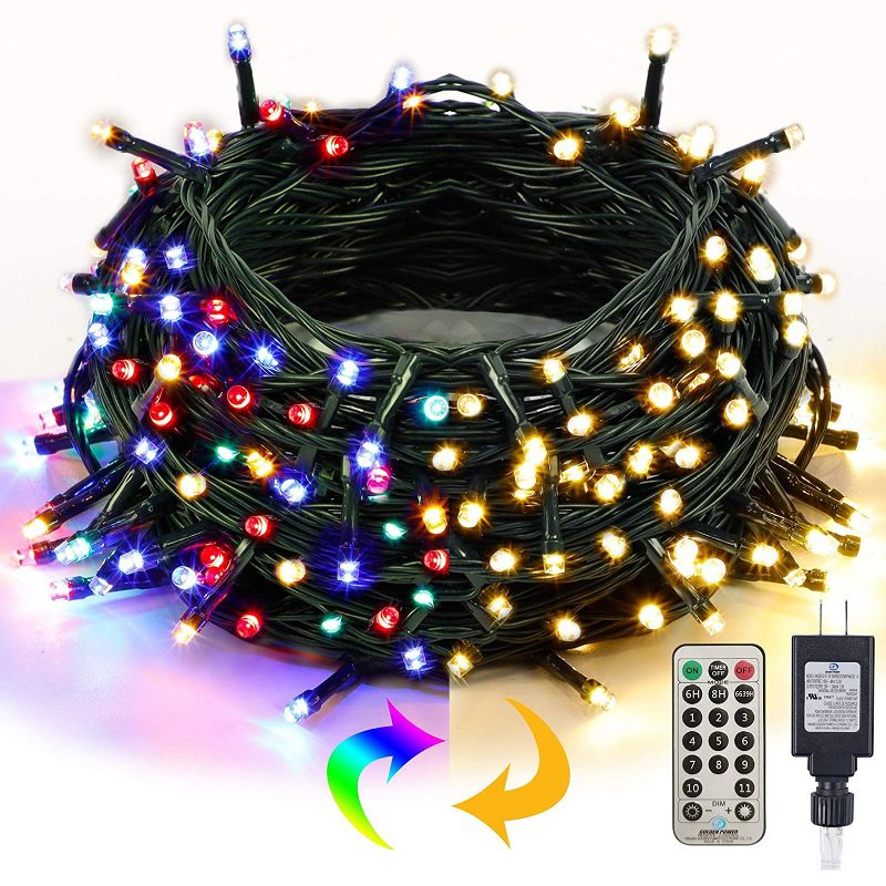 Twinkle Star 200ct LED Christmas Tree String Lights Indoor & Outdoor Plug in - 66ft, 1 of 6