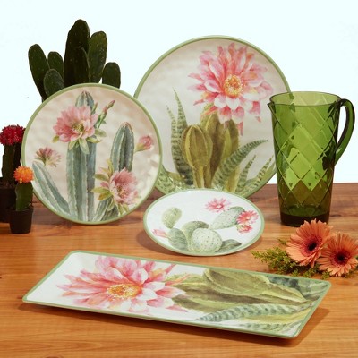 Desert Beauty Cactus Melamine Salad Plates, Set of 6