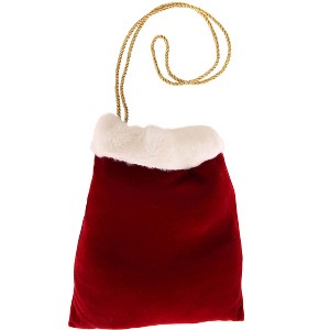 HalloweenCostumes.com  Women  Santa Bag Purse, White/Red - 1 of 4