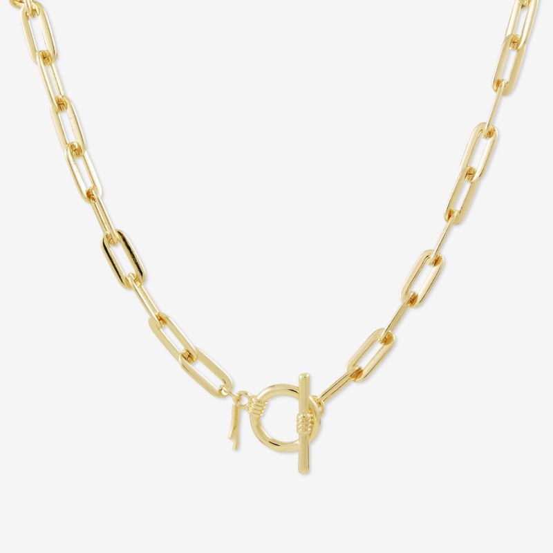 sanctuaire Flat Chain Link Necklace Gold, 2 of 6