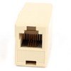 Unique Bargains Plastic RJ11 6P4C Telephone Cable Inline Connector Beige 5 Pcs - image 2 of 4