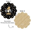 Big Dot of Happiness 1st Birthday Little Mr. Onederful - Boy First Birthday Party Round Table Decorations - Paper Chargers - Place Setting For 12 - 3 of 4