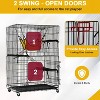 BestMassage 4 Tier 48 Inches Cat Cage Cat Playpen with Double Door Ramp Ladders, Black - 3 of 4