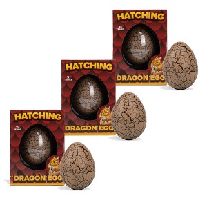 Class Collections Surprise Growing Dragon Hatch Egg Kids Novelty Toy - Pack of 3, Brown - 1 of 4
