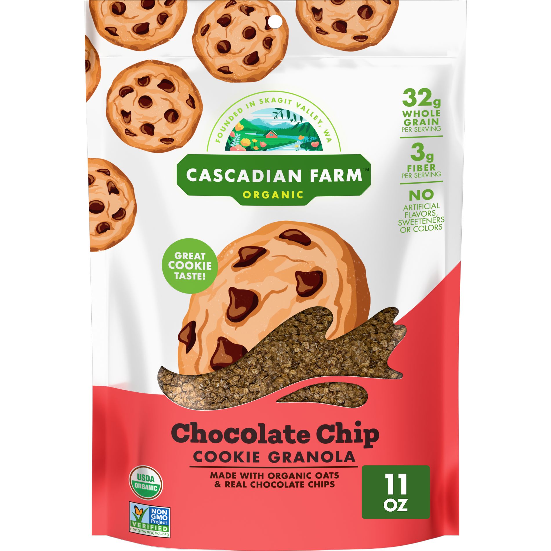 Cascadian Farm Chocolate Chip Cookie Granola - 11oz