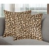 HomeRoots Set of Two 18" Brown and Black Leopard Cowhide Throw Pillows - 2 of 4
