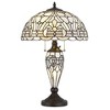 Cal Lighting 60W X 2 Tiffany Table Lamp With 7W Night Light - 2 of 3