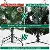 6' Tall Pre-Lit Slim Pencil Christmas Tree with Pinecone, Artificial Xmas Tree, Home Office Holiday Decor Christmas Decoration, Foldable Metal Stand - 3 of 4