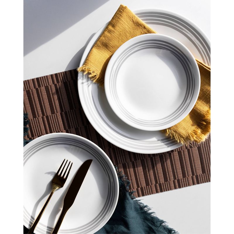 Corelle 16pc Vitrelle Brushed Silver Dinnerware Set, 2 of 4