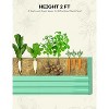 COZONY Galvanized Raised Garden Bed, 2pcs 24" Tall Metal Planter Box, for Vegetables Flowers Herbs, Rust-Resistant Outdoor Garden Beds - 4 of 4