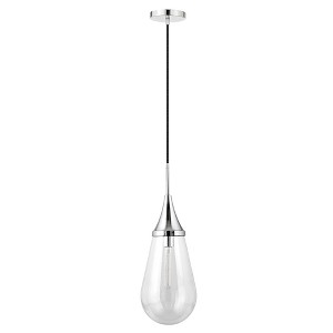 Hudson and Canal 8.63" Wide Pendant with Glass Shade - 1 of 4