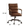 NicBex Executive Ergonomic Office Chair – Top Grain Leather, 360° Swivel Chair with High-Back Lumbar Support, Retro Home Office Desk Chair - 4 of 4