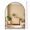 Lyngins 30x36 Inch Bathroom Mirrors,Arched Wall Mirrors,4mm HD Glass Mirrors,Aluminum Alloy Anti-rust Vanity Mirrors for Bathroom,Bedroom - 3 of 4