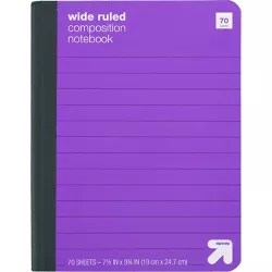 Wide Ruled Purple Hard Cover Composition Notebook - up & up™