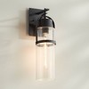 Possini Euro Design Caramela 20" High Modern Wall Sconce Light Lamp Fixture Mount Bathroom Bedroom Bedside Hardwired Cordless Black Glass Shade - 2 of 4