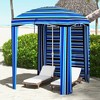 Outsunny 5.9' x 5.9' Cabana Umbrella, Outdoor Beach Umbrella with Windows, Sandbags, Carry Bag - 2 of 4