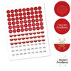 Big Dot of Happiness Red and Gold Friendsmas - Friends Christmas Party Round Candy Sticker Favors - Labels Fits Chocolate Candy (1 Sheet of 108) - 2 of 4