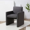 Maisey Linen Dining Chair - SFV5053 - Charcoal Grey - Safavieh Couture - 3 of 4