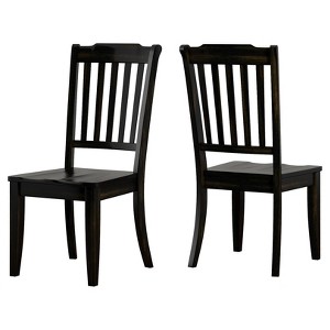 South Hill Slat Back Dining Chair (Set Of 2) - Antique Black - Inspire Q