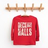 Deck the Halls Block Distressed - Youth Long Sleeve Graphic T-Shirt - 2 of 3