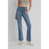 Women's High Rise Scissor Cut Flare Jeans - JUST BLACK DENIM - 2 of 4