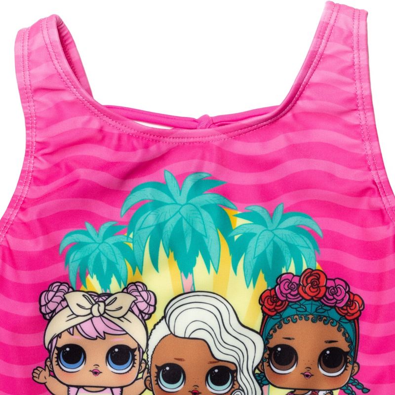 L.O.L. Surprise! Dawn Coconut Q.T. Surfer Babe Girls One Piece Bathing Suit Little Kid to Big Kid, 4 of 8