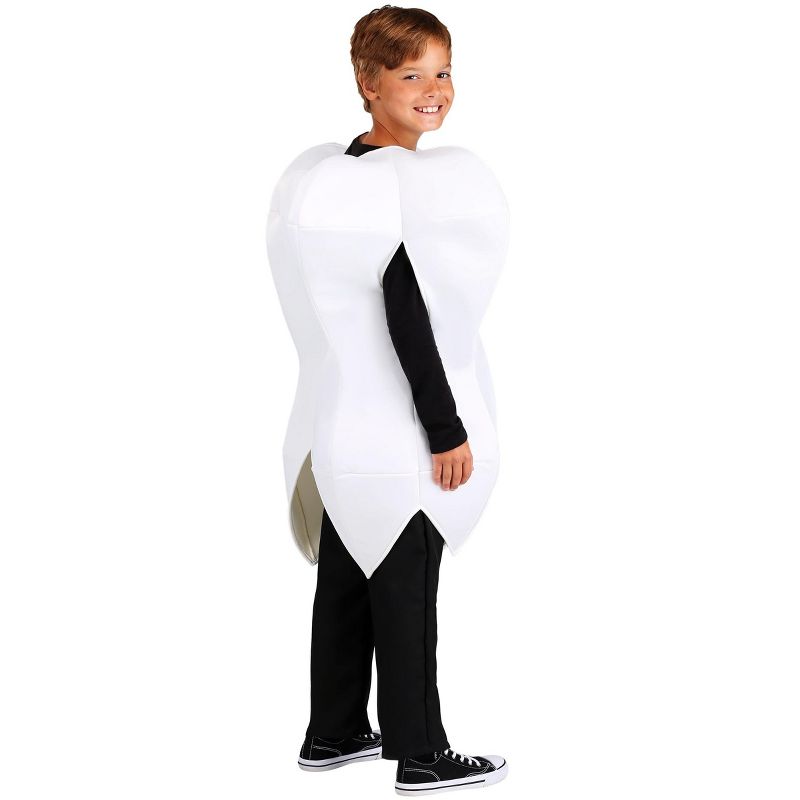 HalloweenCostumes.com One Size Fits Most   Tooth Costume for Kids, White, 3 of 5