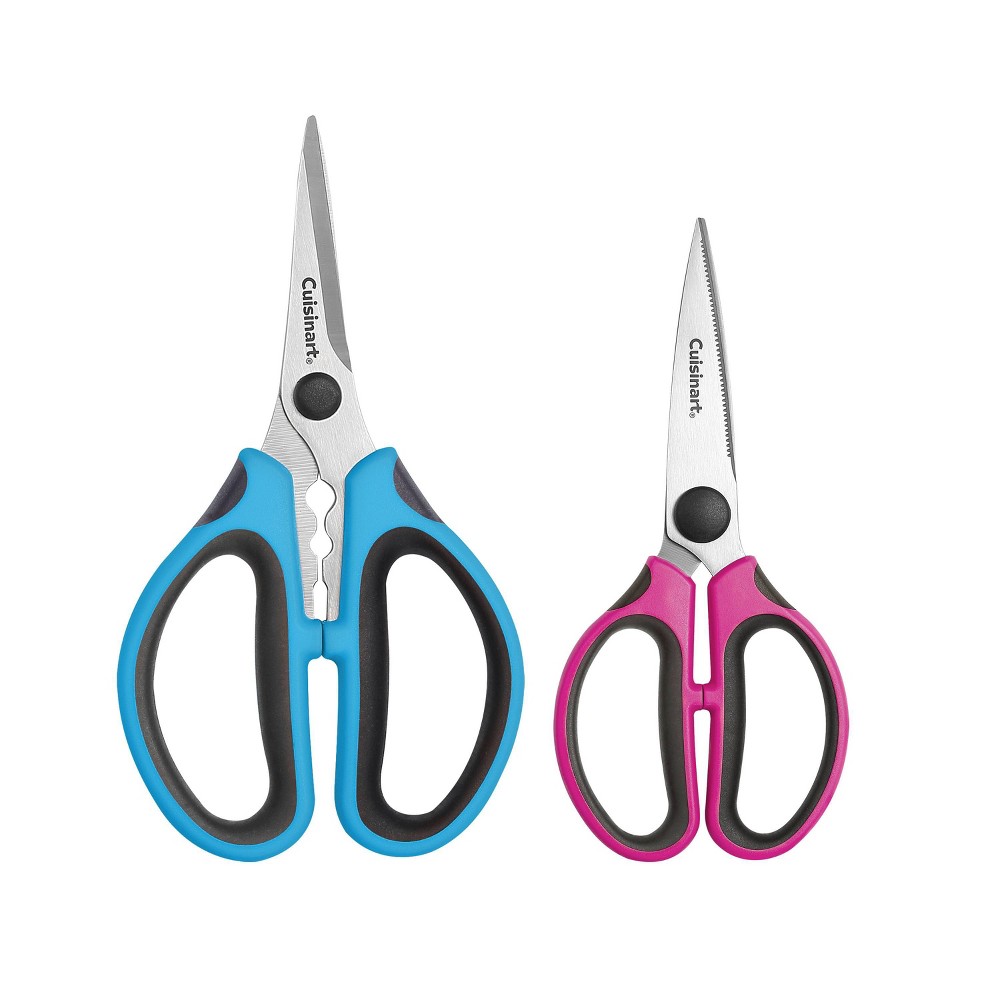 Photos - Bakeware Cuisinart 2pc Kitchen Shears Set with Blade Guard: Stainless Steel, Comfort-Grip Handle, Multicolor Brights 