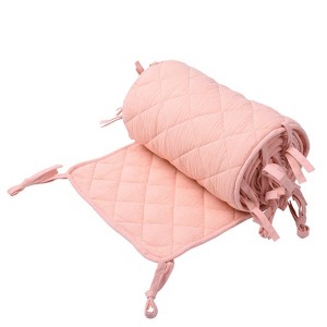 MyKids-USA Baby Fresh Solid Color Double-Layered Gauze Baby Cot Bumper Soft Bedrail Cushion - 1 of 4