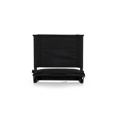 Black Portable Folding Stadium Seat with Steel Frame