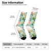 Flowers Palm Pattern Women Printed Crew Socks Funny Funky Socks Soft Polyester Novelty Gifts for Artists Men - 2 of 4