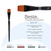 Creative Mark Beste Golden Taklon Wash #6x0 - 2 Pack Artist Brush, Professional Watercolor Brushes, For Acrylic Painting, Short Handle, Sharp Edges, - 2 of 4
