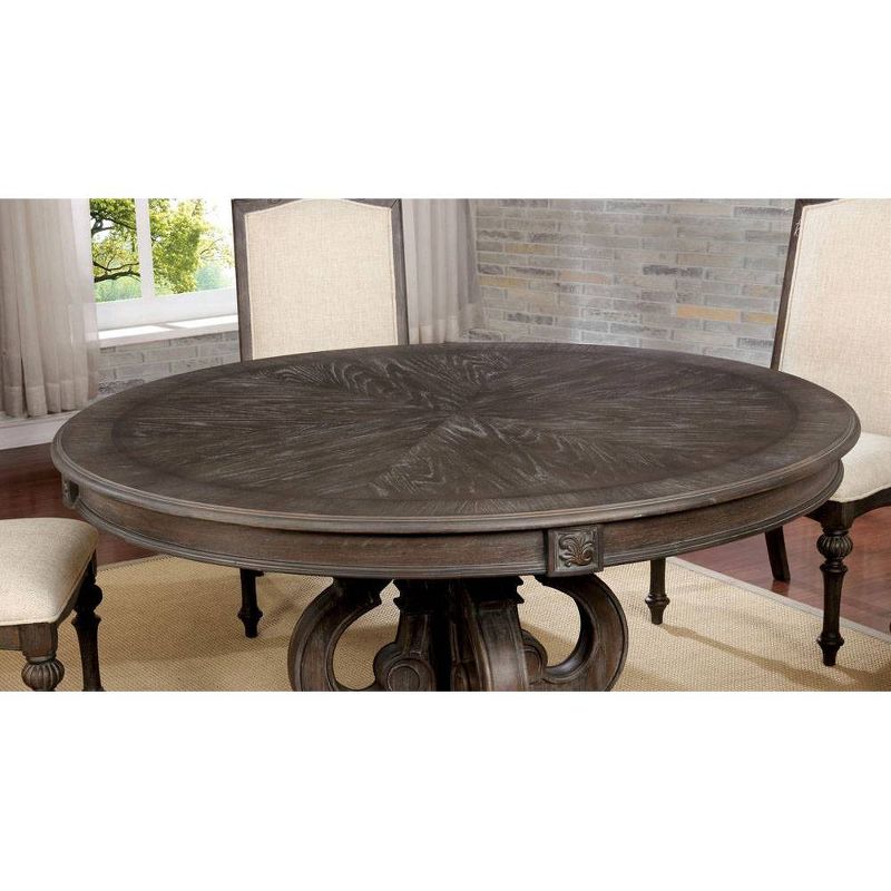 60&#34; Darja Round Wood Dining Table Brown - HOMES: Inside + Out, 4 of 6