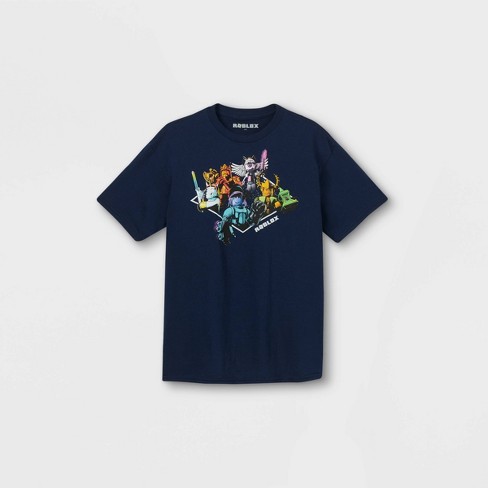 Boys Roblox Group On Short Sleeve Graphic T Shirt Navy Target - roblox chain t shirt