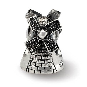 Black Bow Jewelry Sterling Silver Windmill Bead Charm - 1 of 3