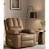 GustoWave Oversized Manual Recliner Sofa 135°, Reclining Chair Faux PU Leather Sofa with 2 Cup Holders and Side Pockets - 3 of 4
