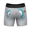Mens Daddy Shark Boxer Briefs Funny Fathers Day Cool Underwear Gift Humor For Guys - Crazy Dog Boxer Briefs - 3 of 4