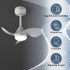 OVAL AIR Albini 22" Contemporary Minimalist 6-Speed Metal Mobile-App/Remote-Controlled Dimmable Smart Integrated LED Ceiling Fan - 4 of 4